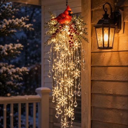 🔥 50% OFF Today 🎅 Christmas Hanging Snowflake & Crystal LED Light | Magical Porch Glow ✨