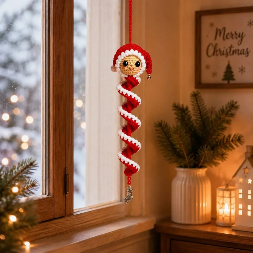 🌲Crochet Snowman Spiral Oranment DIY Kit