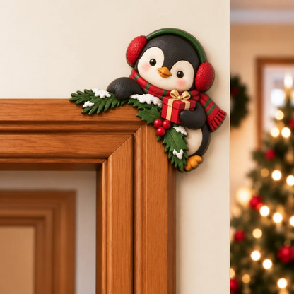 🎅Christmas Peekaboo Door Frame Corner Decor – 3D Holiday Character Decoration