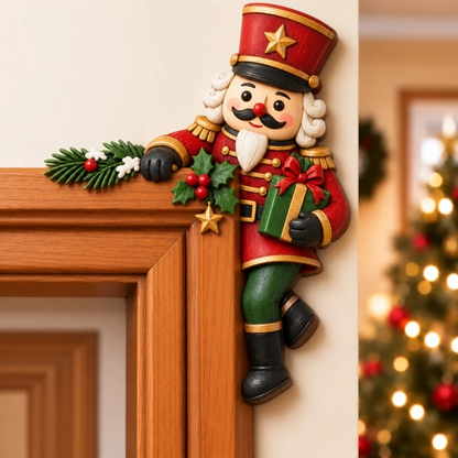 🎅Christmas Peekaboo Door Frame Corner Decor – 3D Holiday Character Decoration