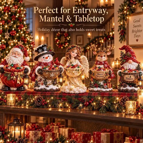 🎄 Christmas Sale – 50% OFF ✨ Lighted Christmas Candy Bowl Collection – 5 Festive Holiday Designs