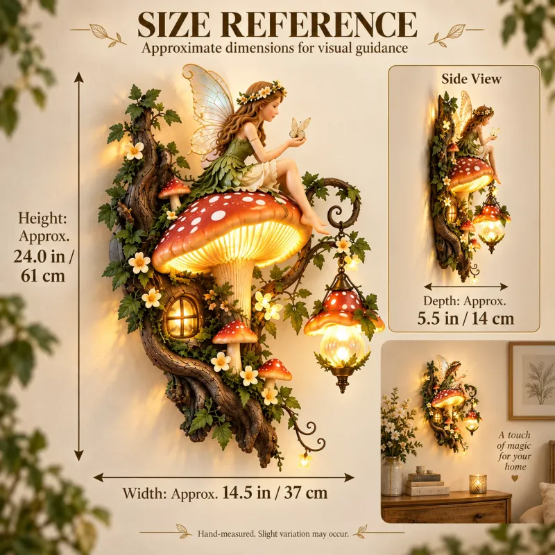 ⏰Limited Stock 49% OFF - 🧚✨ Enchanted Mushroom Fairy Wall Light 🍄🌿