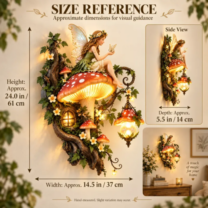 ⏰Limited Stock 49% OFF - 🧚✨ Enchanted Mushroom Fairy Wall Light 🍄🌿