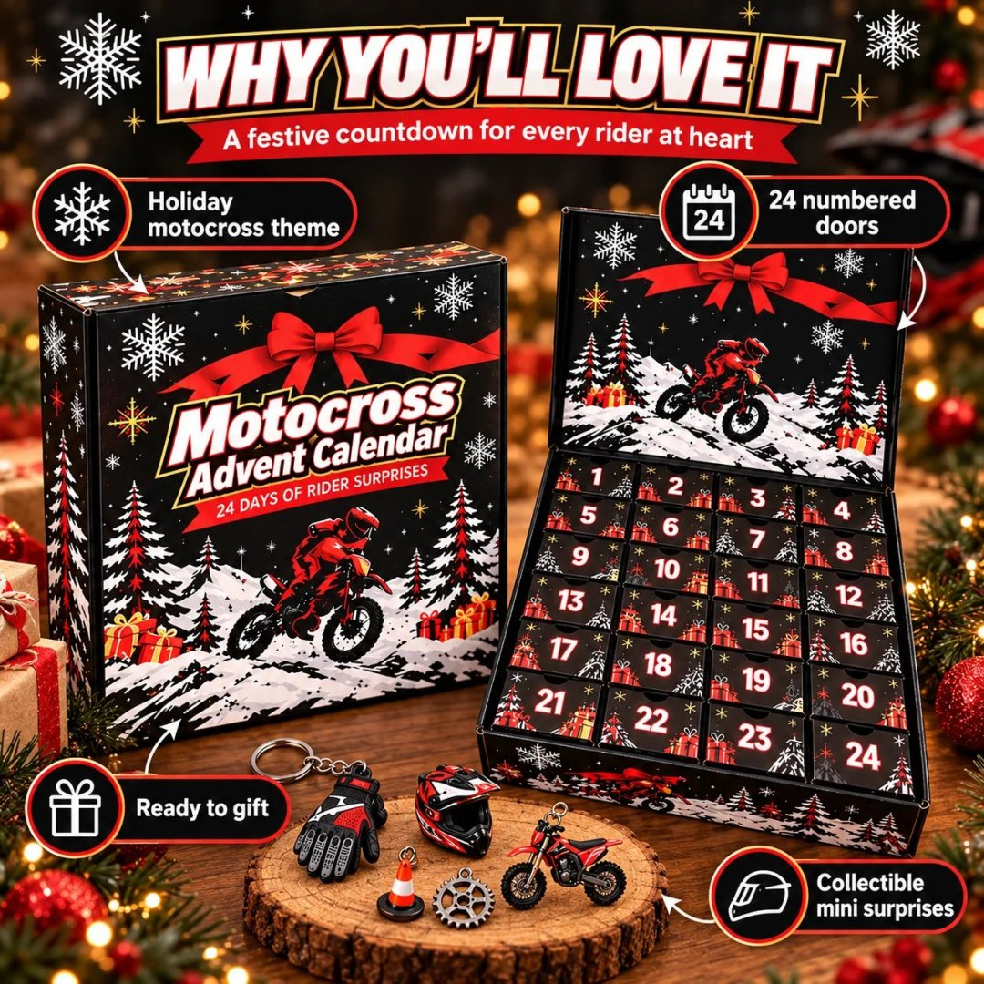 🏍️ MotoRushTM 24-Day Motocross Advent Calendar – Daily Rider Surprises for Bike Fans