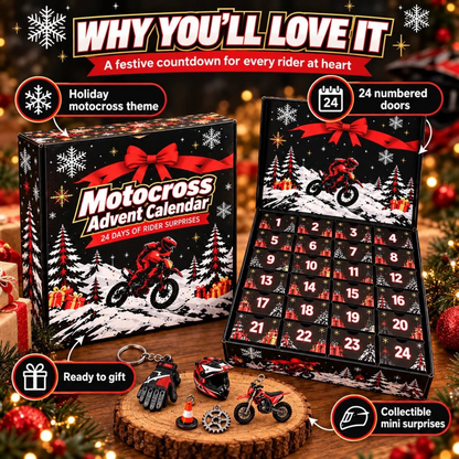 🏍️ MotoRushTM 24-Day Motocross Advent Calendar – Daily Rider Surprises for Bike Fans