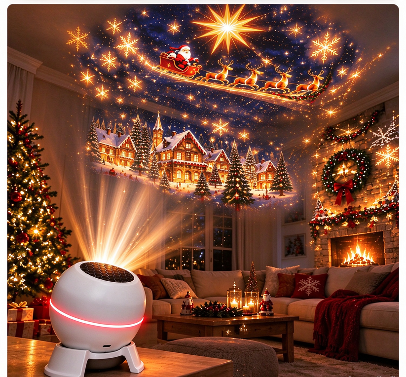🎄 Turn Any Room Into a Christmas Wonderland – Holiday Projection Night Light