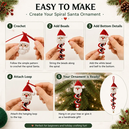 🌲Crochet Snowman Spiral Oranment DIY Kit
