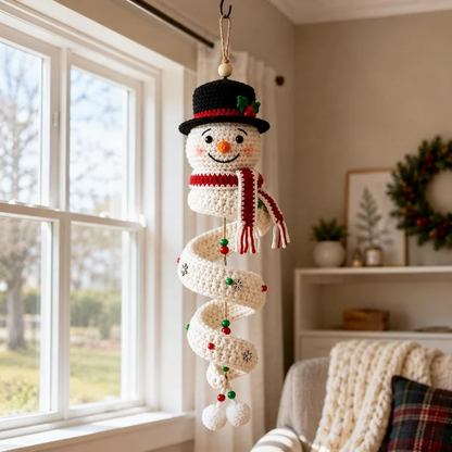 🌲Crochet Snowman Spiral Oranment DIY Kit