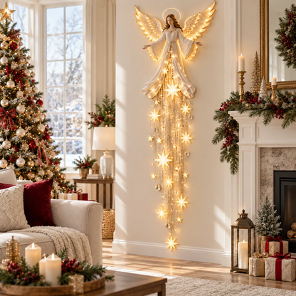✨Last Day 50% OFF✨ Angel Blessing Starfall Wall Light™ – Heavenly Christmas Wall Decor