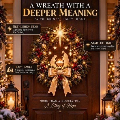 Christmas Wreath – Bethlehem Star Front Door Decor🎄