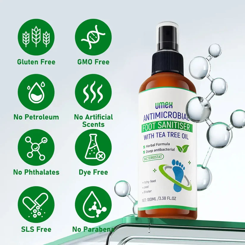 VitalHerb Life Umex茶树足部喷雾，快速杀菌除臭，改善脚部菌感染和异味的喷雾产品