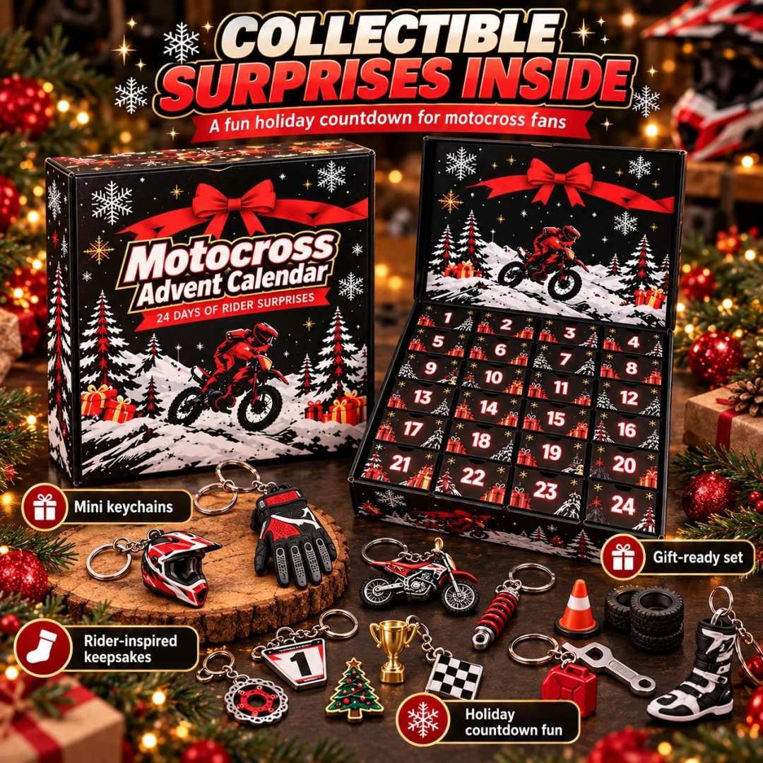 🏍️ MotoRushTM 24-Day Motocross Advent Calendar – Daily Rider Surprises for Bike Fans