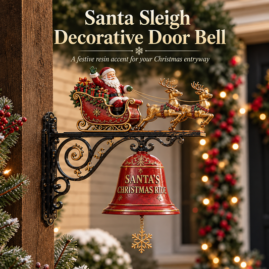🎅🎄Santa Sleigh with Reindeer & Bell | 3D Christmas Outdoor Decoration