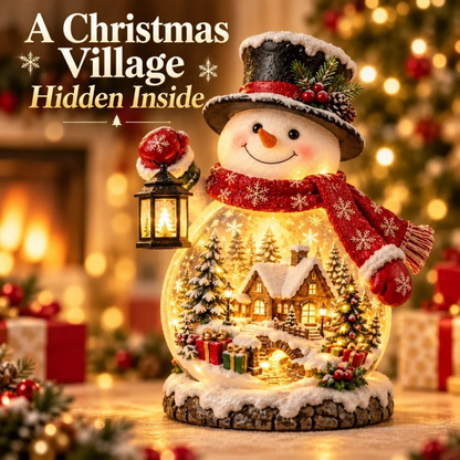 ✨ "Snowman Glow" Christmas Village – A Festive Glowing Table Decoration for the Holidays