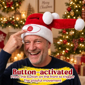 🎅 Animated Naughty Santa Hat | Funny Christmas Party Hat