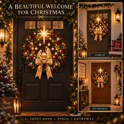 Christmas Wreath – Bethlehem Star Front Door Decor🎄
