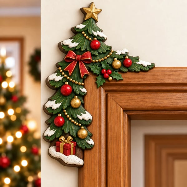 🎅Christmas Peekaboo Door Frame Corner Decor – 3D Holiday Character Decoration