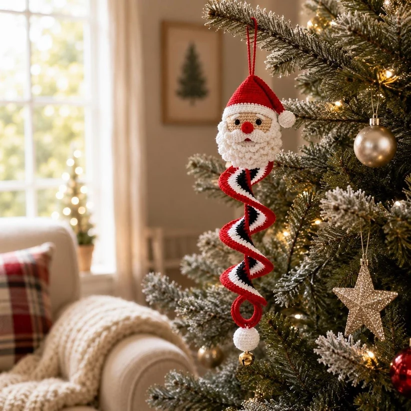 🌲Crochet Snowman Spiral Oranment DIY Kit