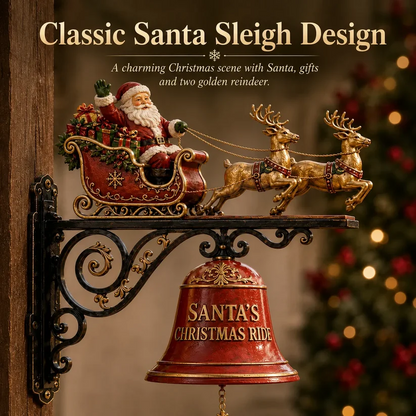 🎅🎄Santa Sleigh with Reindeer & Bell | 3D Christmas Outdoor Decoration
