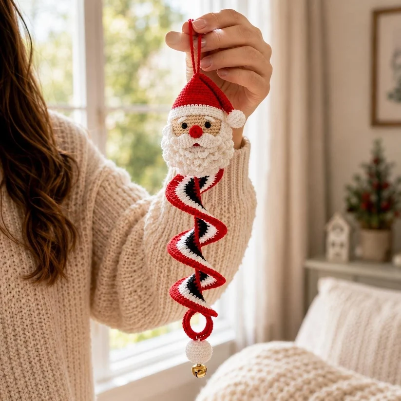 🌲Crochet Snowman Spiral Oranment DIY Kit