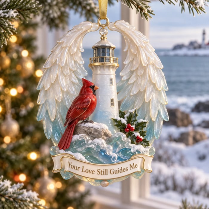 Cardinal & Angel Wing Memorial Ornaments