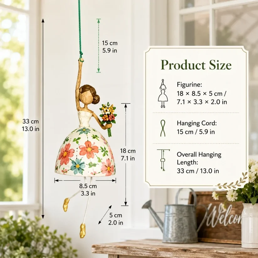 💃🌸Whimsical Dancing Lady Hanging Ornament