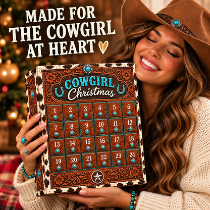 ⏳ Last Day 49% OFF-🤠24-Day Cowgirl Christmas Countdown Calendar