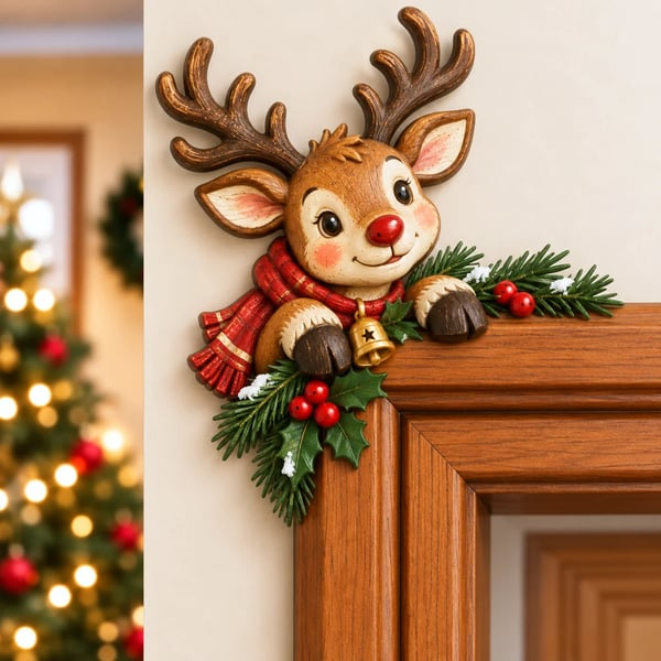 🎅Christmas Peekaboo Door Frame Corner Decor – 3D Holiday Character Decoration