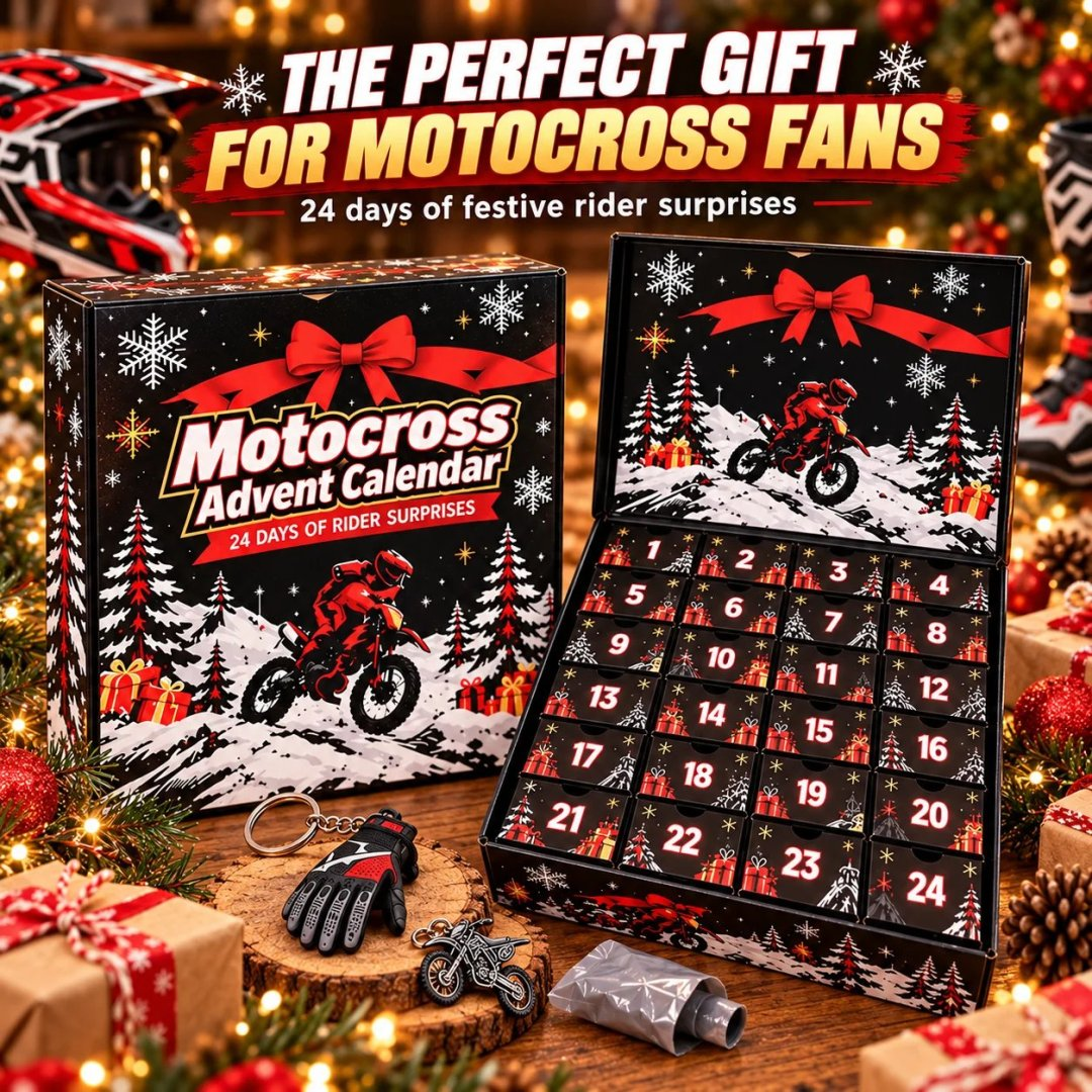 🏍️ MotoRushTM 24-Day Motocross Advent Calendar – Daily Rider Surprises for Bike Fans