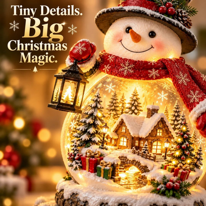 ✨ "Snowman Glow" Christmas Village – A Festive Glowing Table Decoration for the Holidays