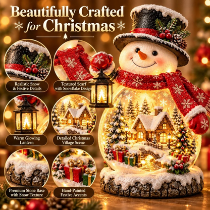 ✨ "Snowman Glow" Christmas Village – A Festive Glowing Table Decoration for the Holidays
