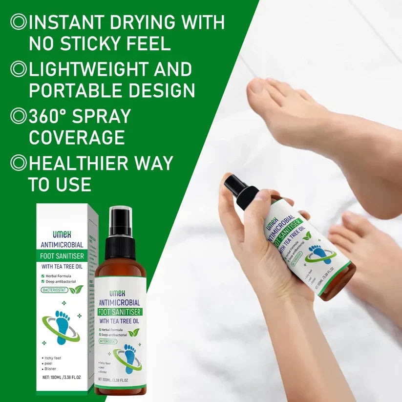 VitalHerb Life Umex茶树脚部喷雾，快速除菌除臭，适用于脚部真菌和异味的喷雾产品