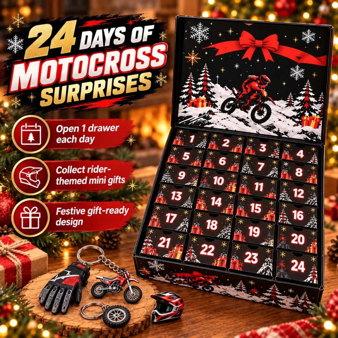 🏍️ MotoRushTM 24-Day Motocross Advent Calendar – Daily Rider Surprises for Bike Fans