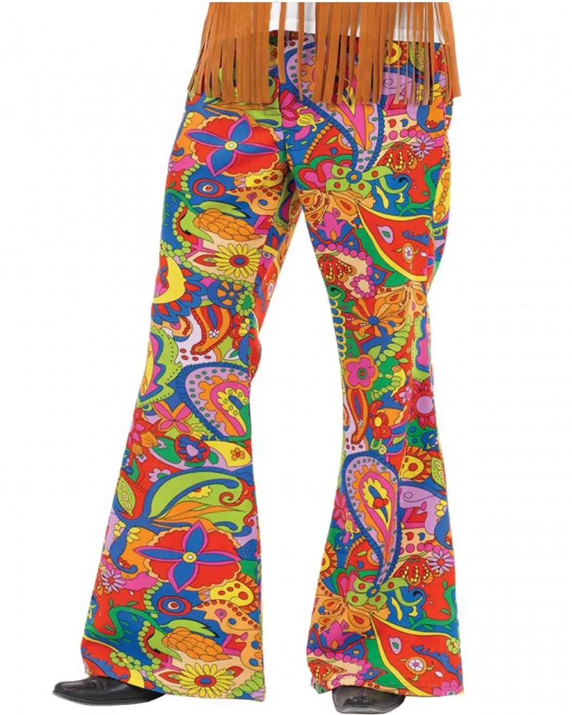 1960s Psychedelic Flares Mens Trousers