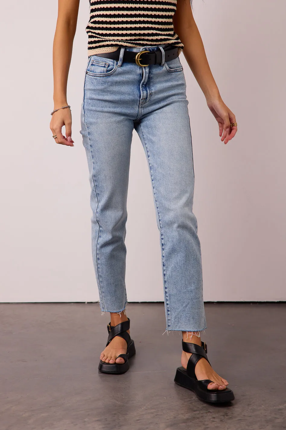 Amelia Straight Leg Jeans in Light Wash - FINAL SALE