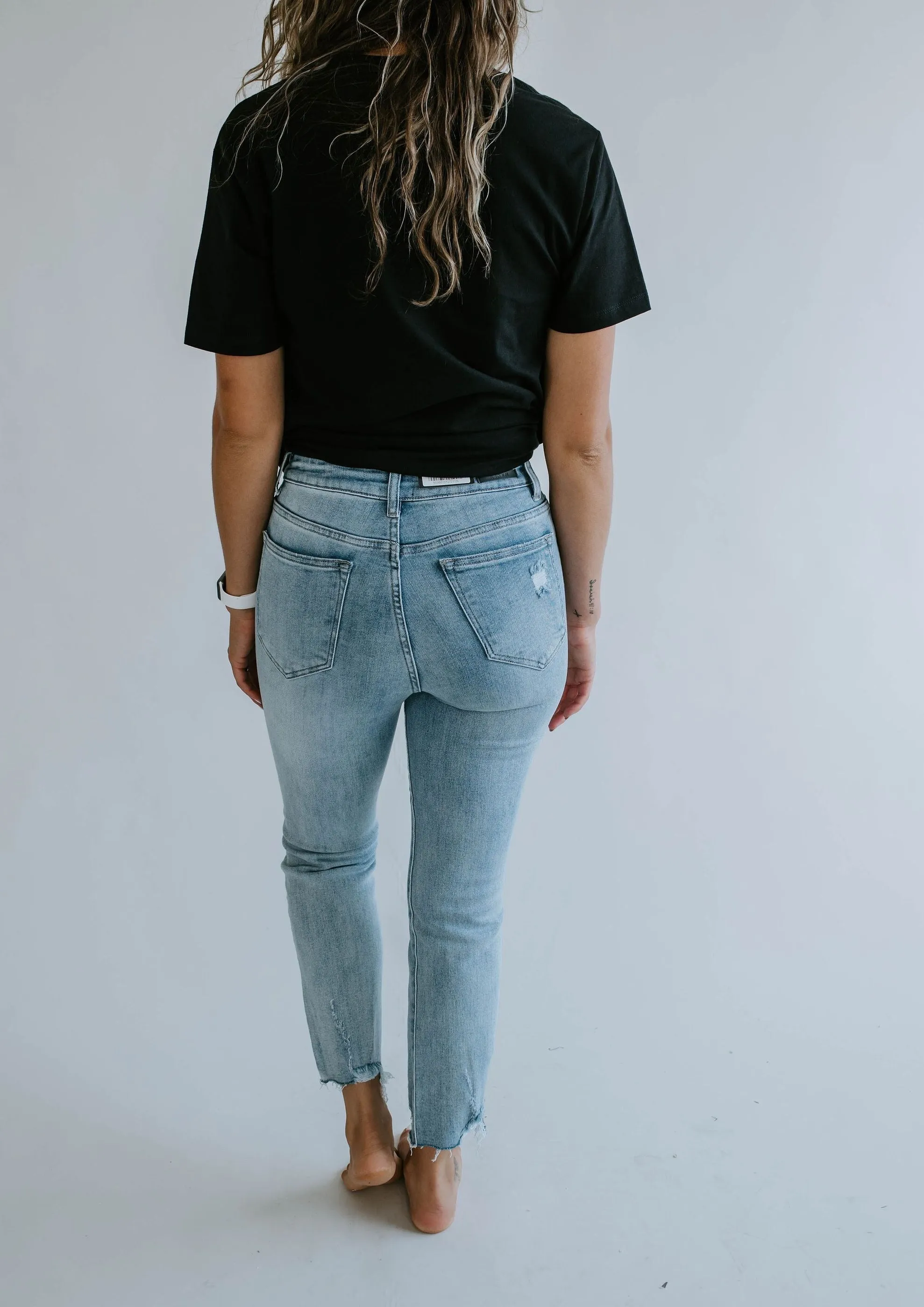 Astrid Raw Hem Straight Leg Jean FINAL SALE