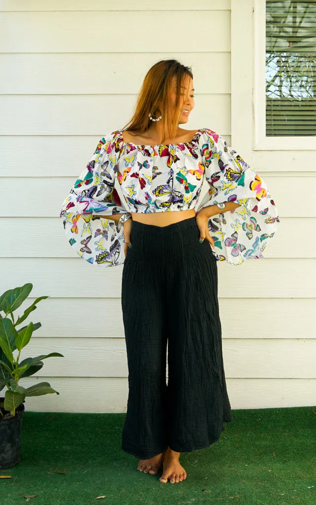 B6597- Butterfly Bell Sleeves Top