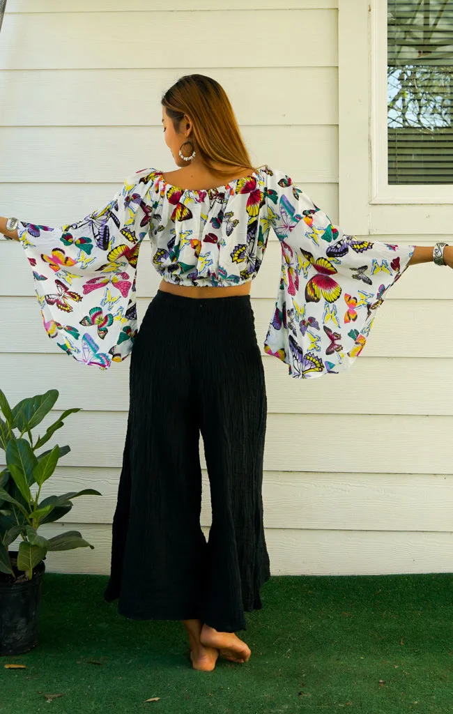 B6597- Butterfly Bell Sleeves Top