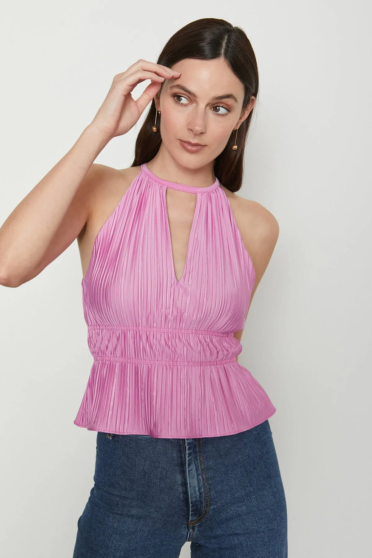 Bailey 44 Isla Halter Top in Cosmic Pink