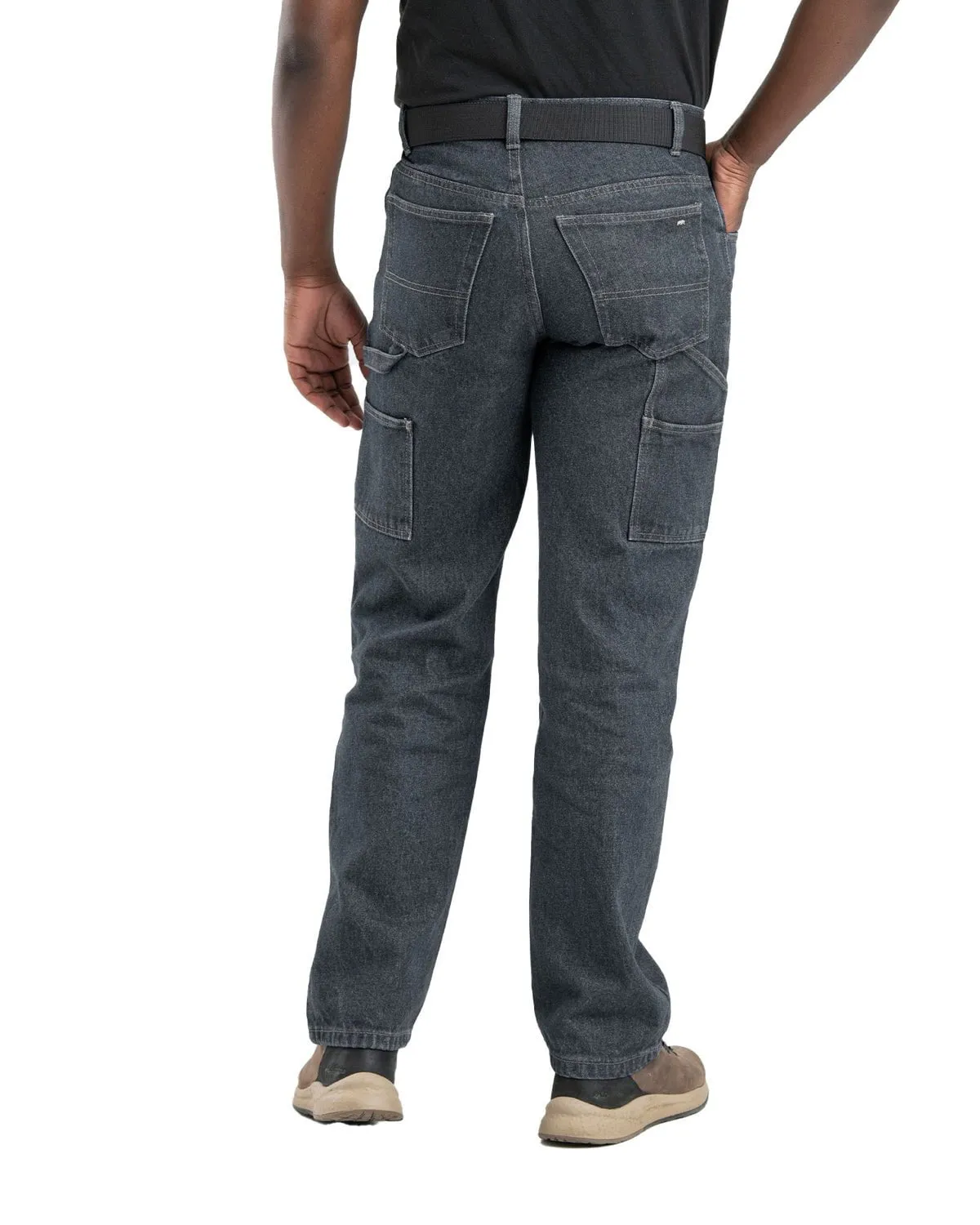 Berne Apparel Mens Heartland Flex Carpenter Stone Wash Cotton Blend Jeans