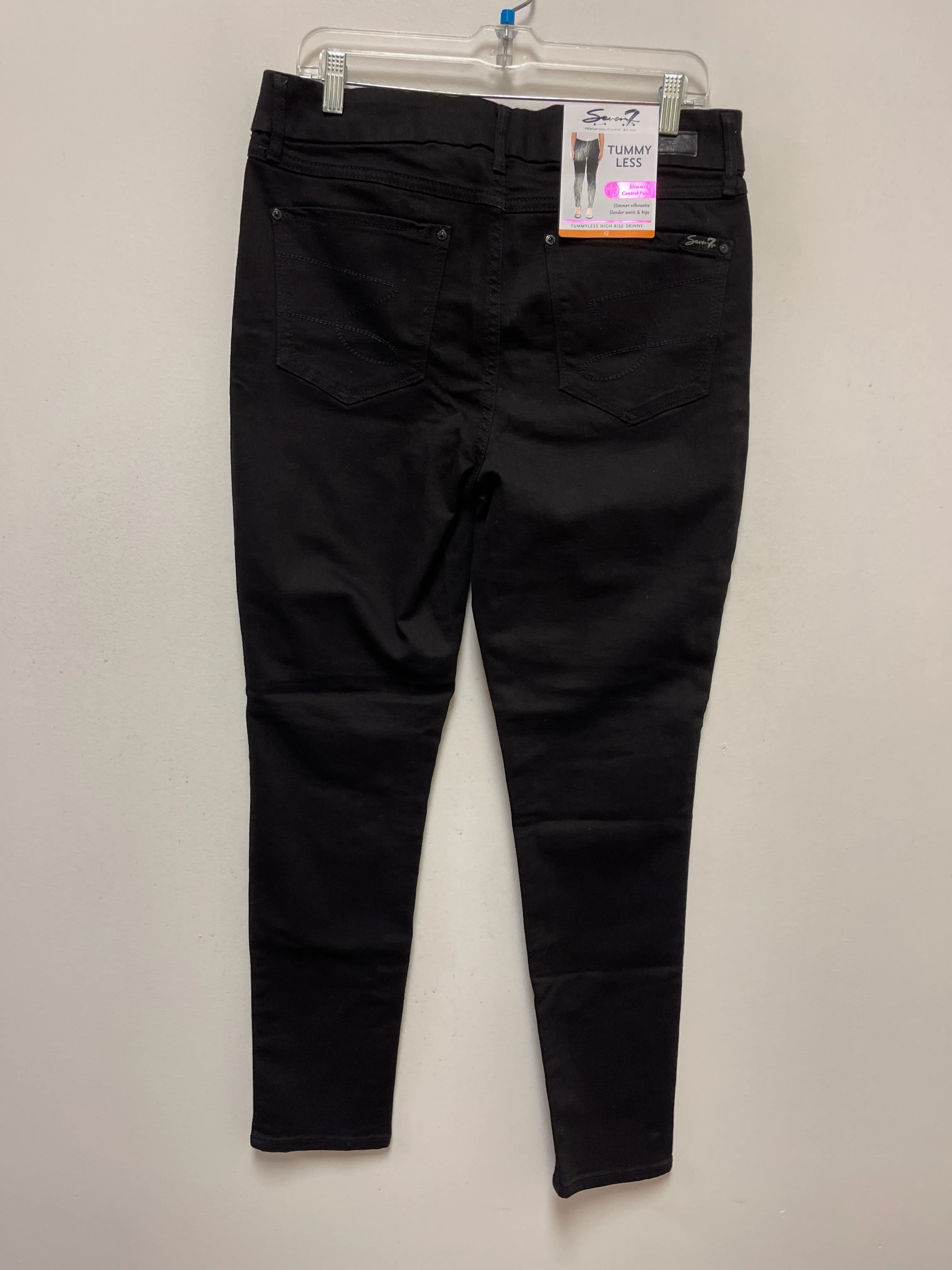 Black Denim Jeans Skinny Seven 7, Size 12