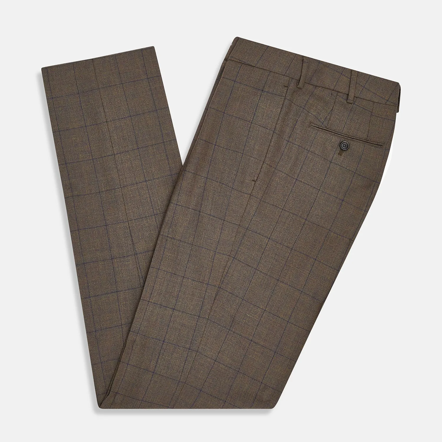 Brown Check Edward Trousers