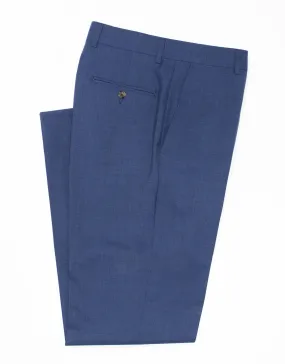 CAMBRIDGE BLUE WOOL TROPICAL TROUSERS - CLASSIC FIT