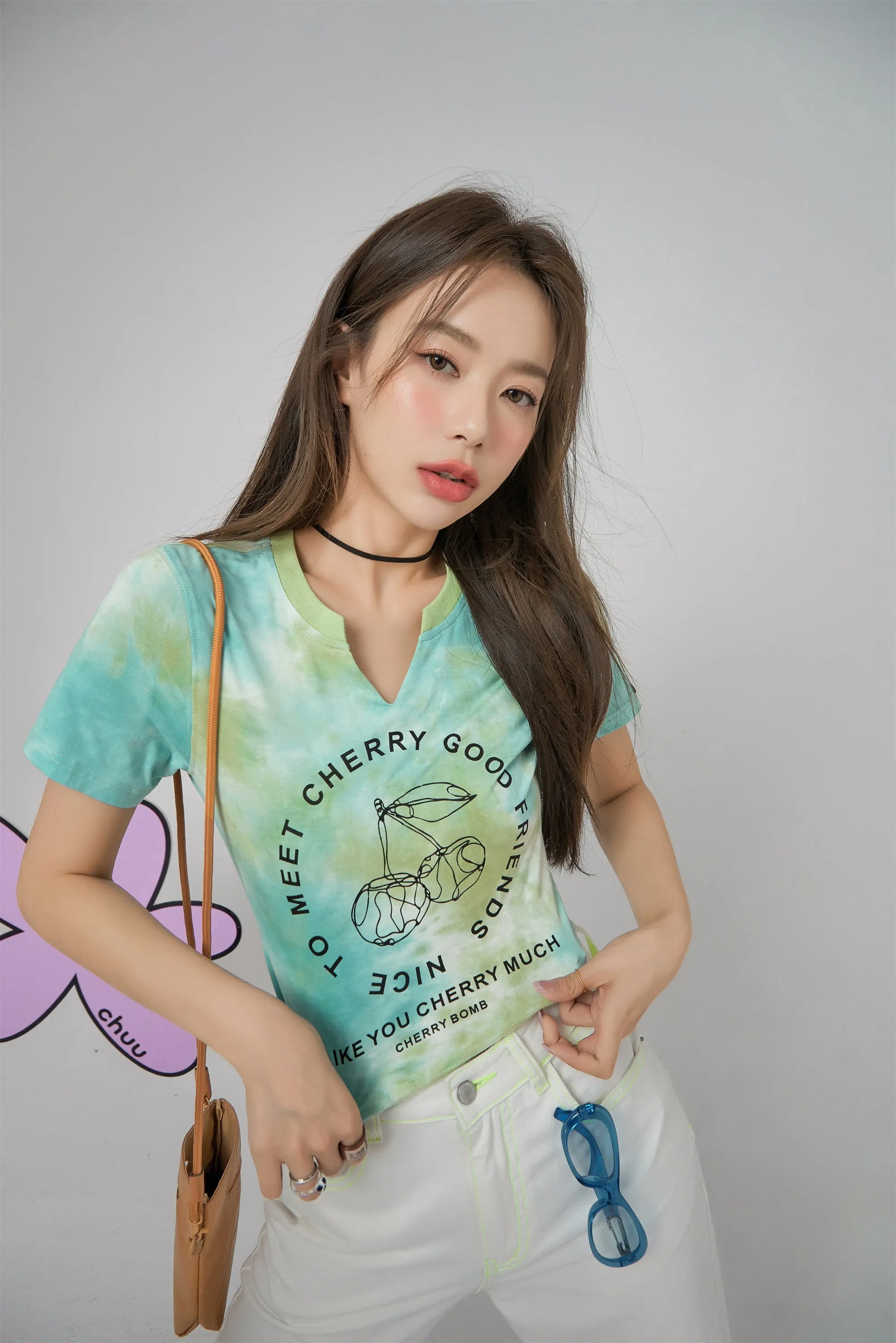 Cherry World Tie-Dye Crop Top