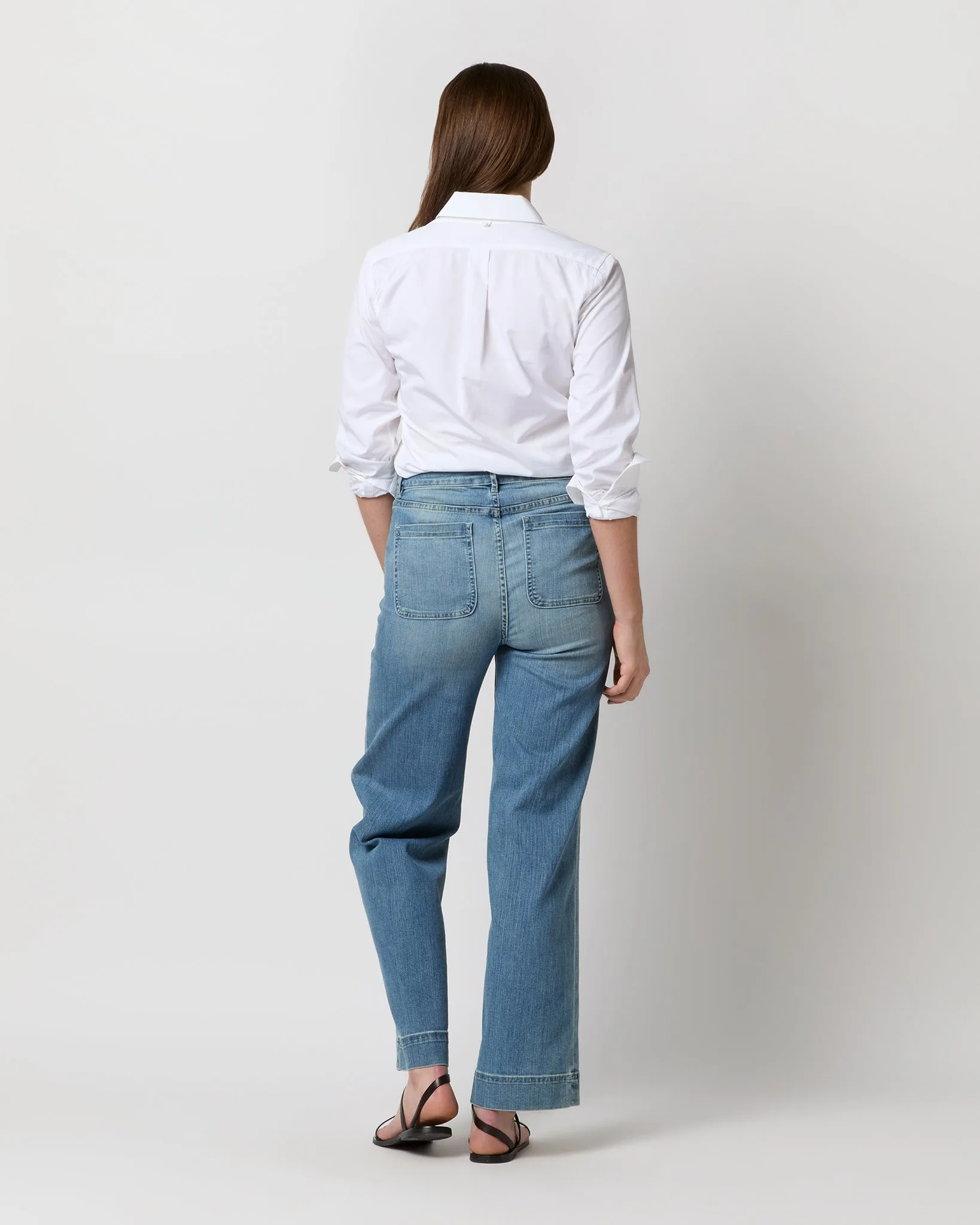 Coco Patch Pocket Jean in 7-Year Indigo Stretch Denim