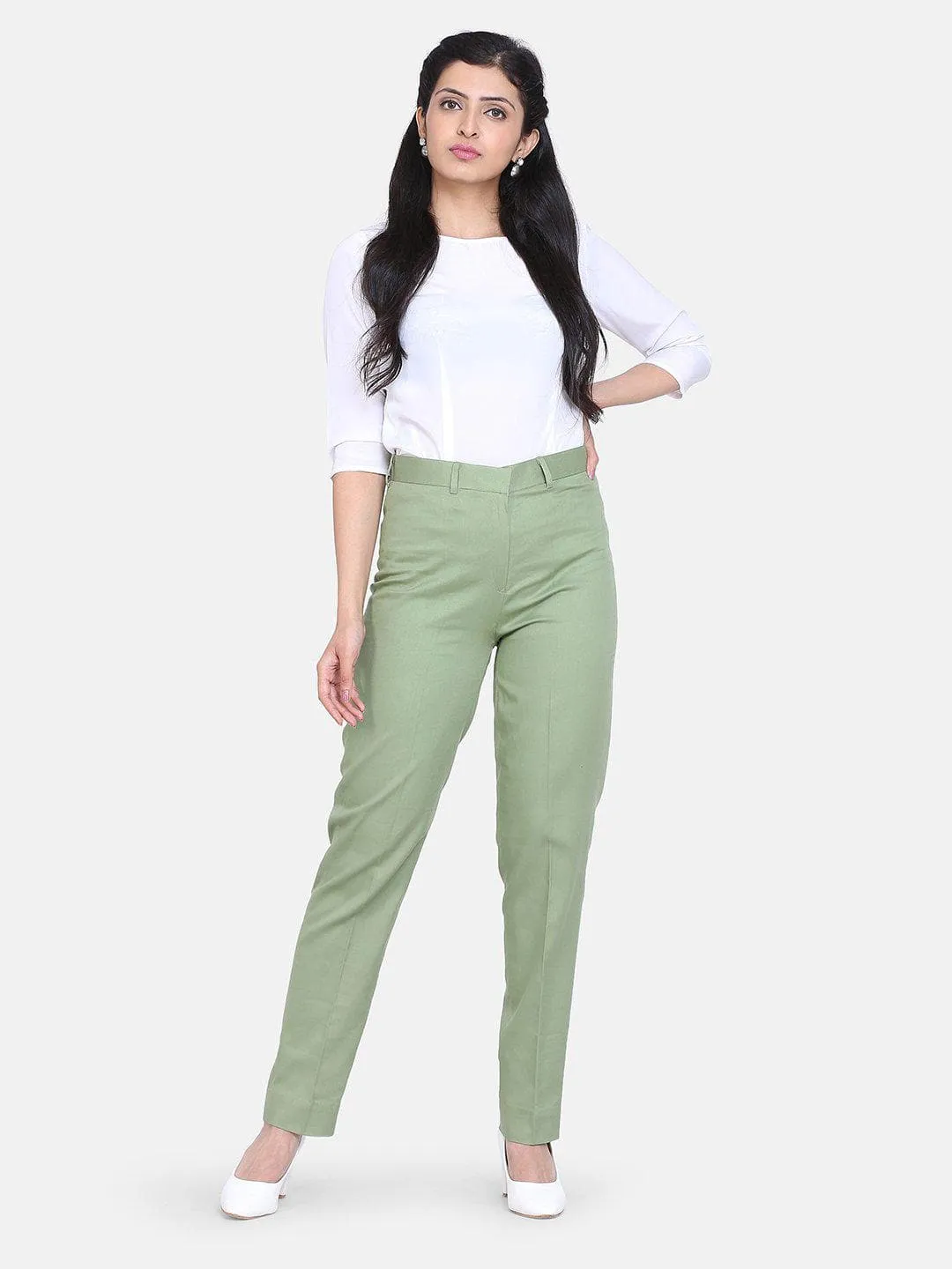 Cotton Trouser - Sage Green