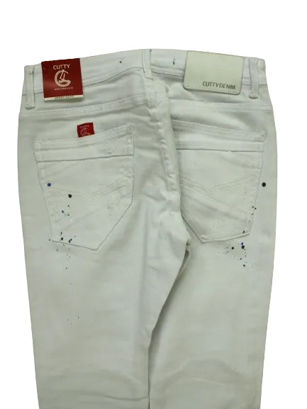 Cutty White Hawk Skinny Leg Fit Jeans