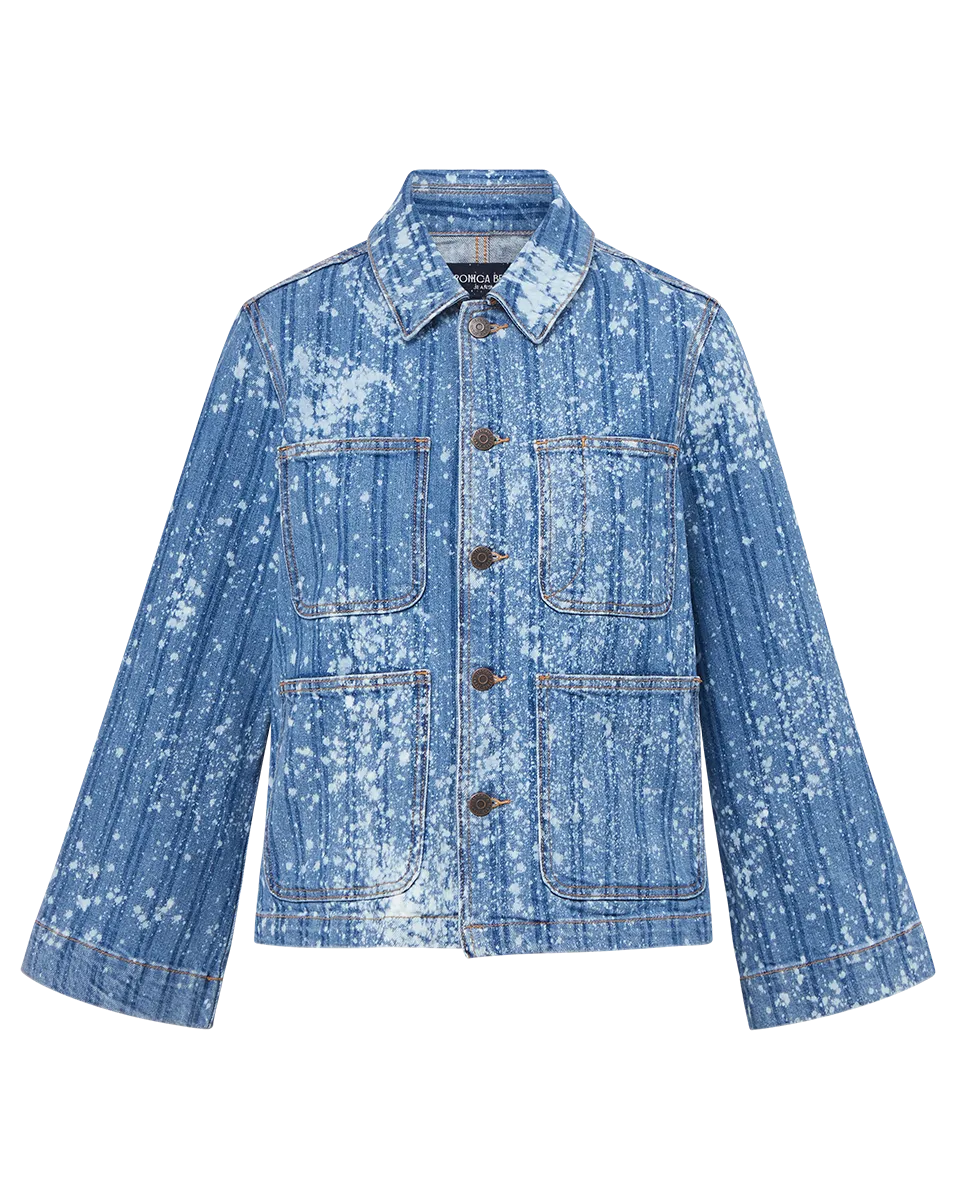 Dahl Acid-Washed Denim Chore Jacket