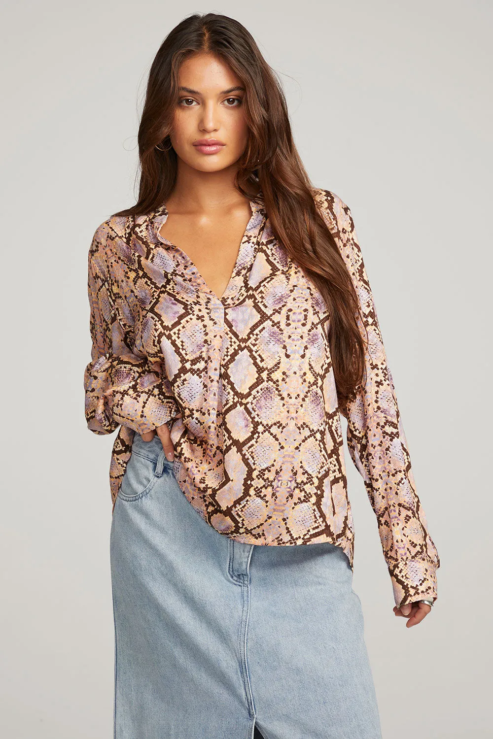 Denver Python Print Blouse