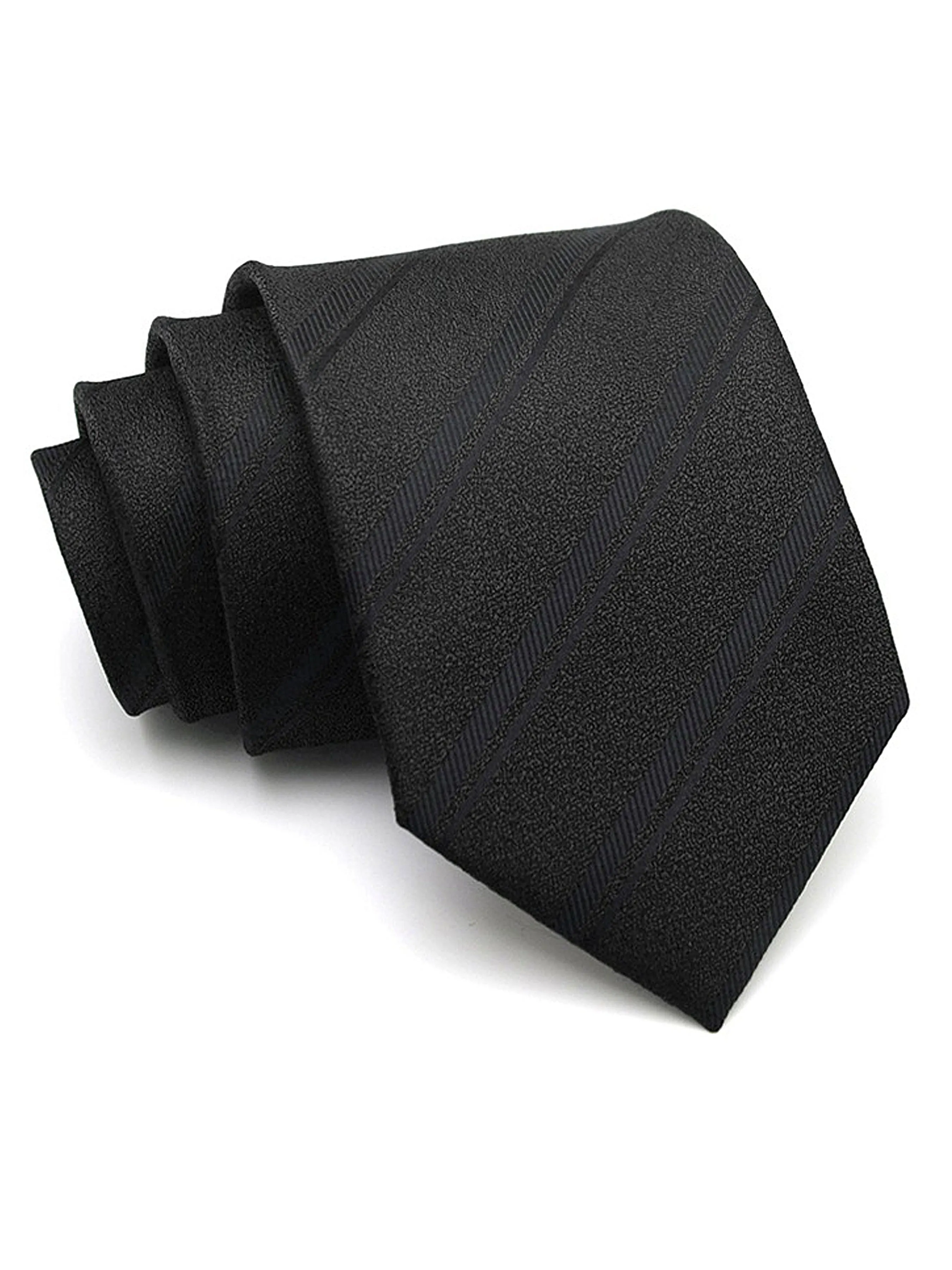 Double Stripe Tie - Black